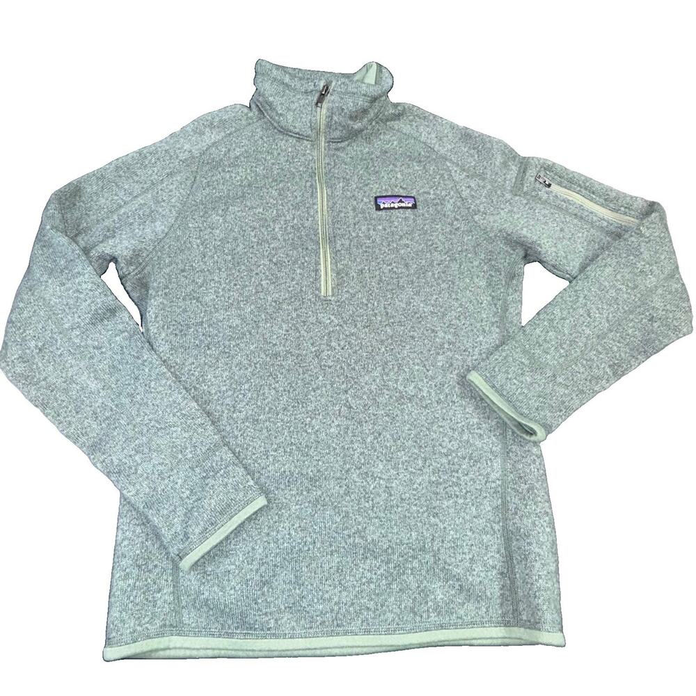 Patagonia Women's Better Sweater 1/4 Zip Fleece Jacket Sz Small Forest Green